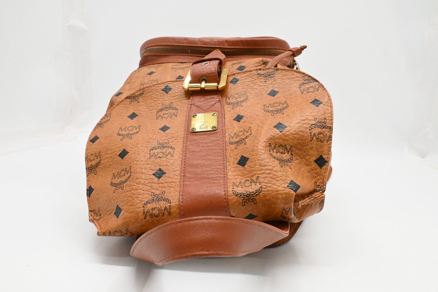 MCM Backpack in Cognac Visetos Canvas