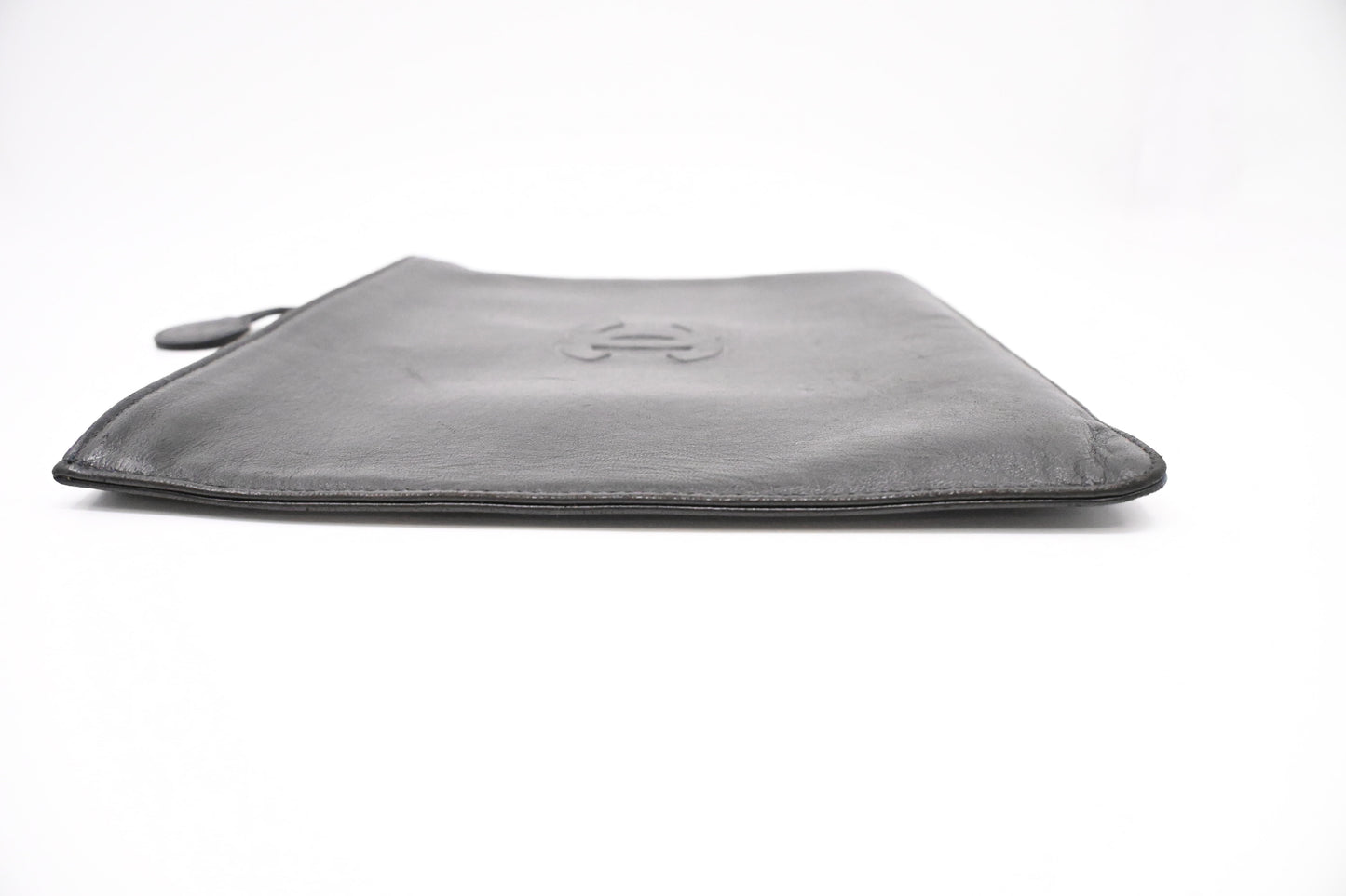 Chanel Camelia Clutch in Black Leather