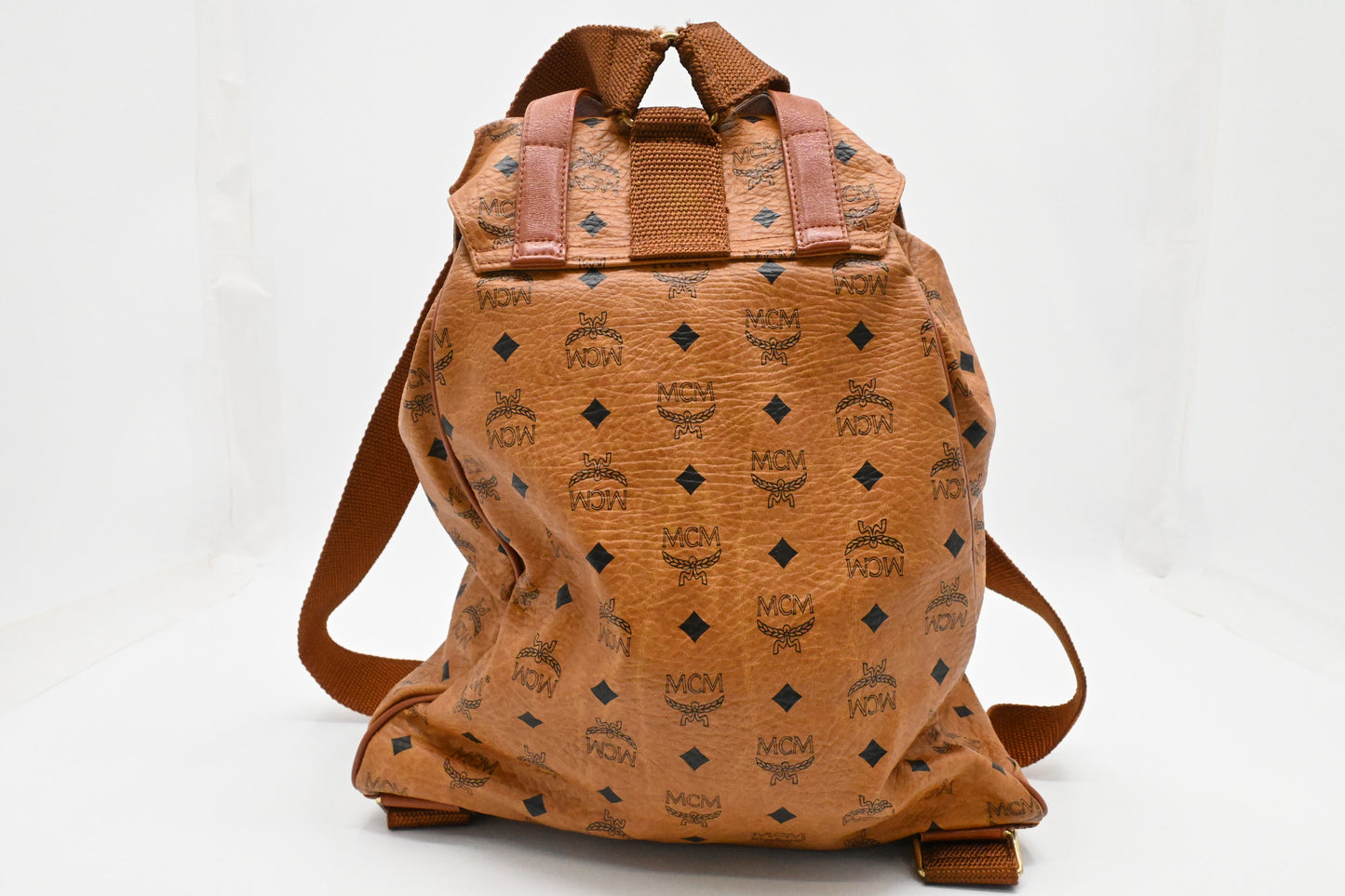 MCM Backpack in Cognac Visetos Canvas