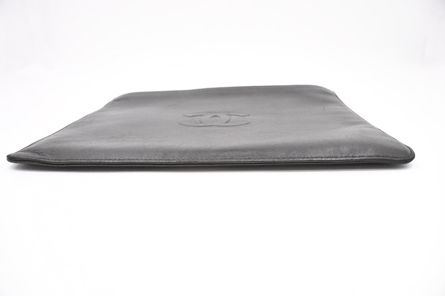 Chanel Camelia Clutch in Black Leather