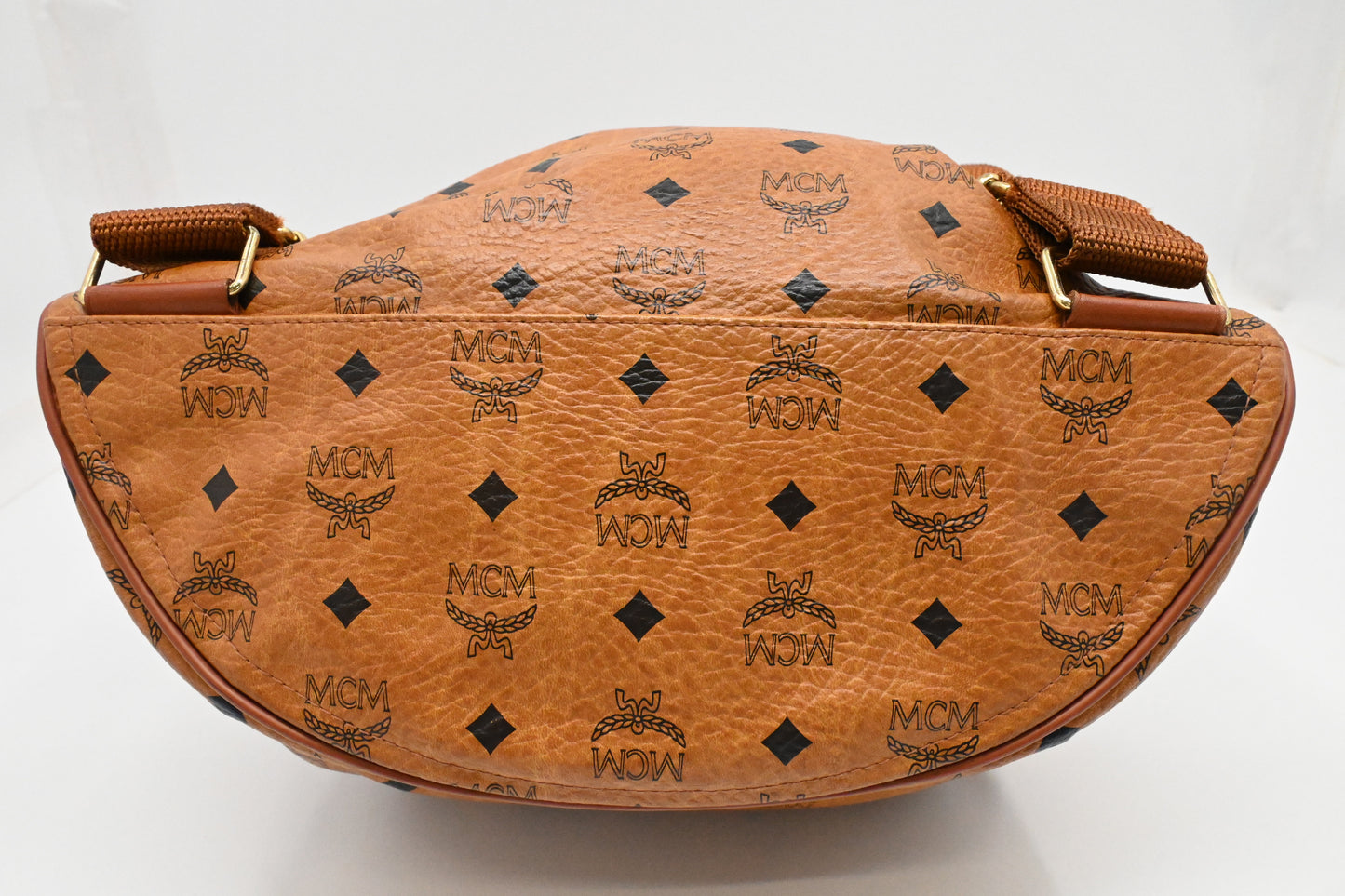 MCM Backpack in Cognac Visetos Canvas