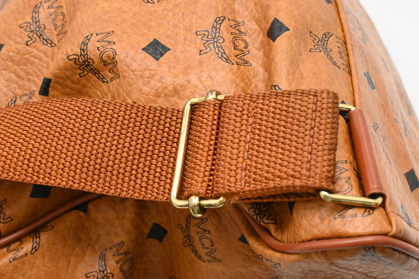 MCM Backpack in Cognac Visetos Canvas