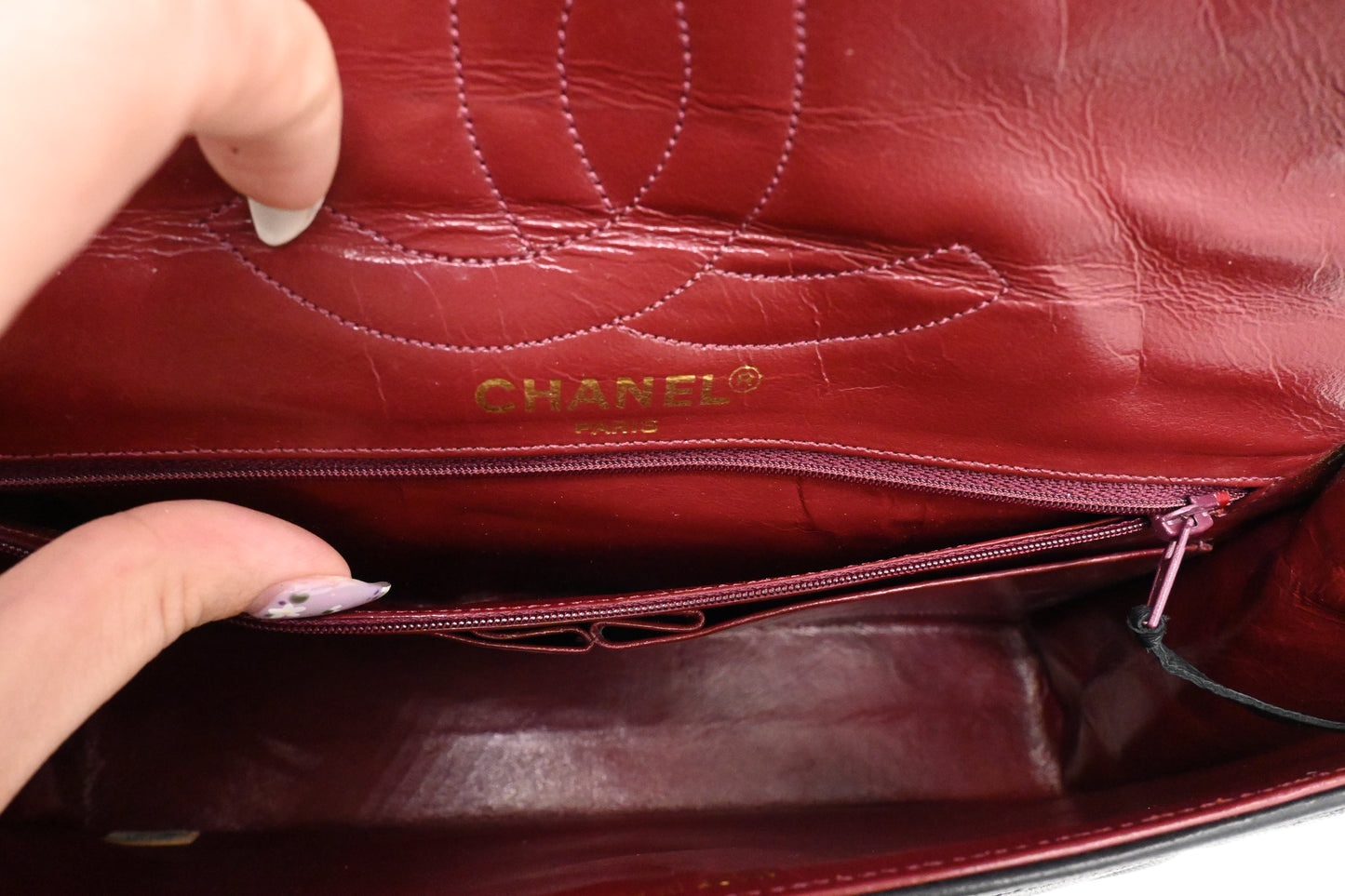 Chanel Medium Double Flap Paris in Black Matelassé Leather