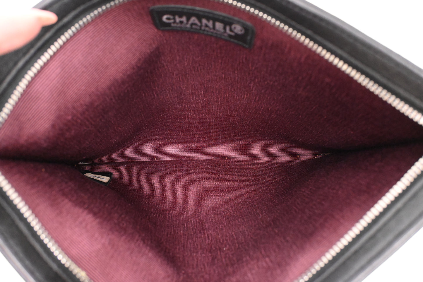 Chanel Camelia Clutch in Black Leather