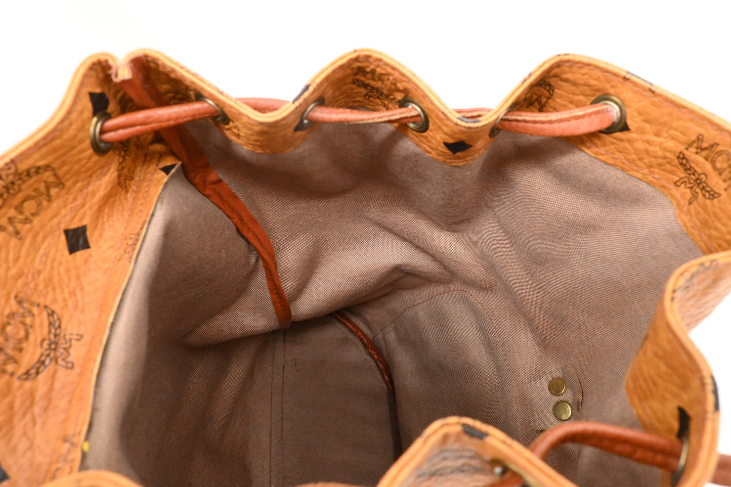 MCM Backpack in Cognac Visetos Canvas