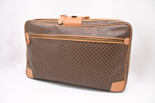 Celine Suitcase 60 in Brown Macadam Canvas