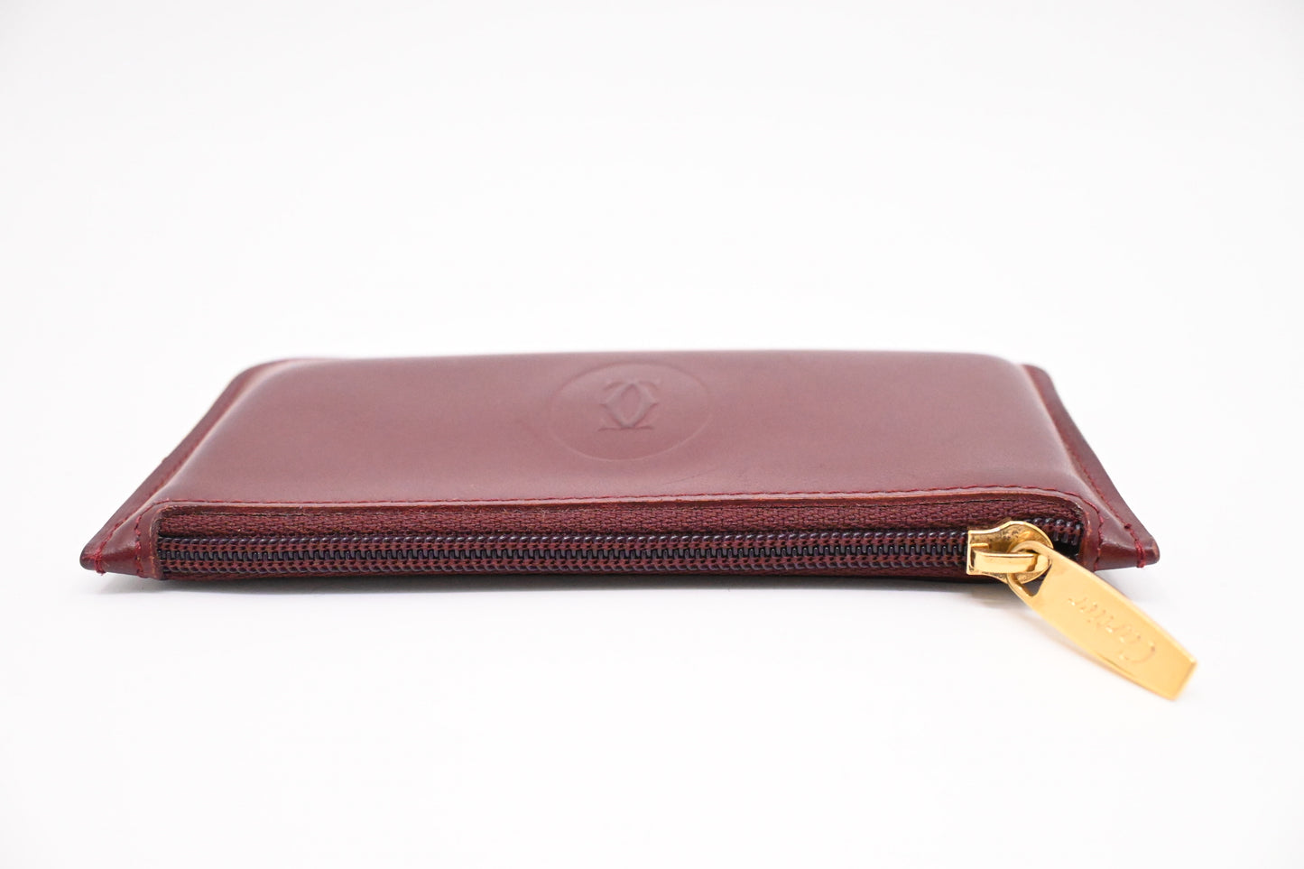 Cartier Coin Case in Burgundy Leather