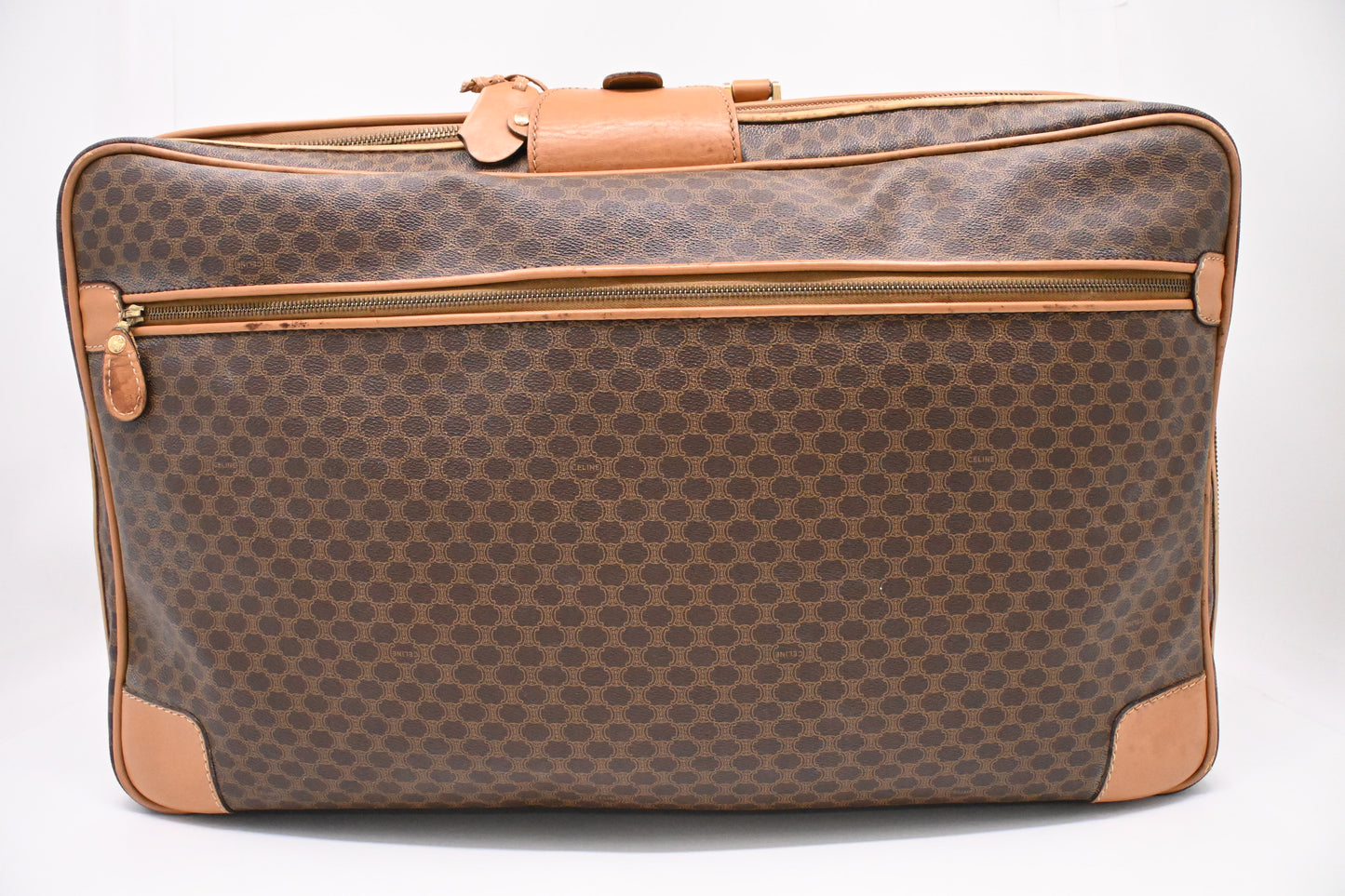 Celine Suitcase 60 in Brown Macadam Canvas