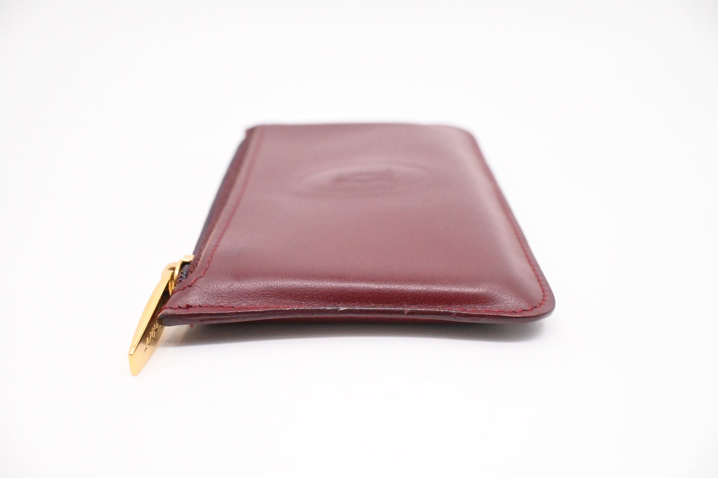 Cartier Coin Case in Burgundy Leather