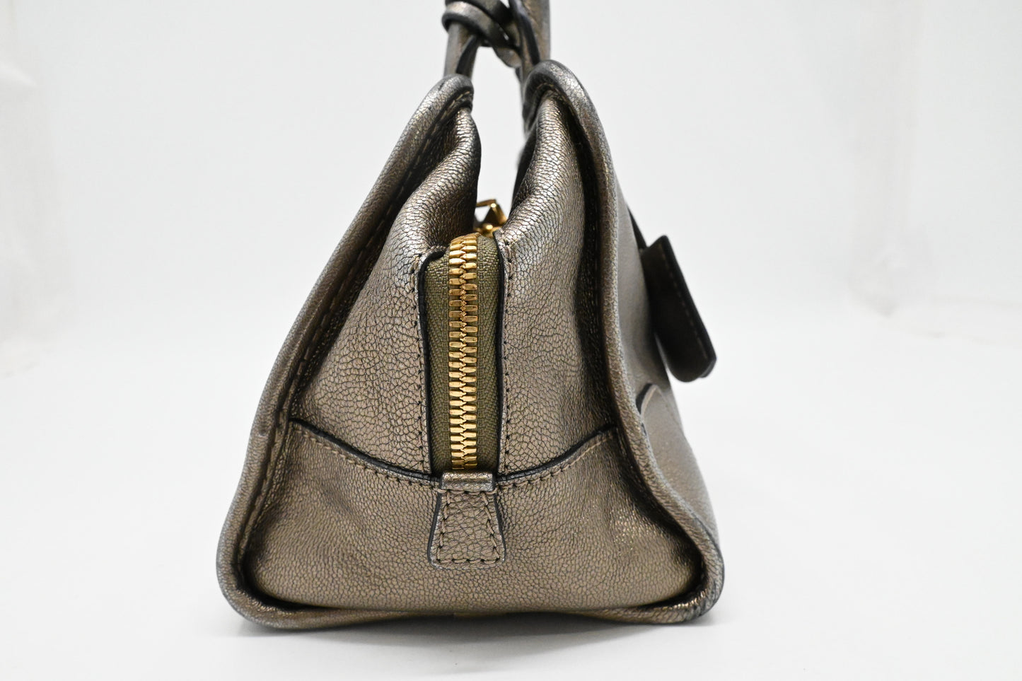 Loewe Amazona 29 in Metallic Pewter Leather