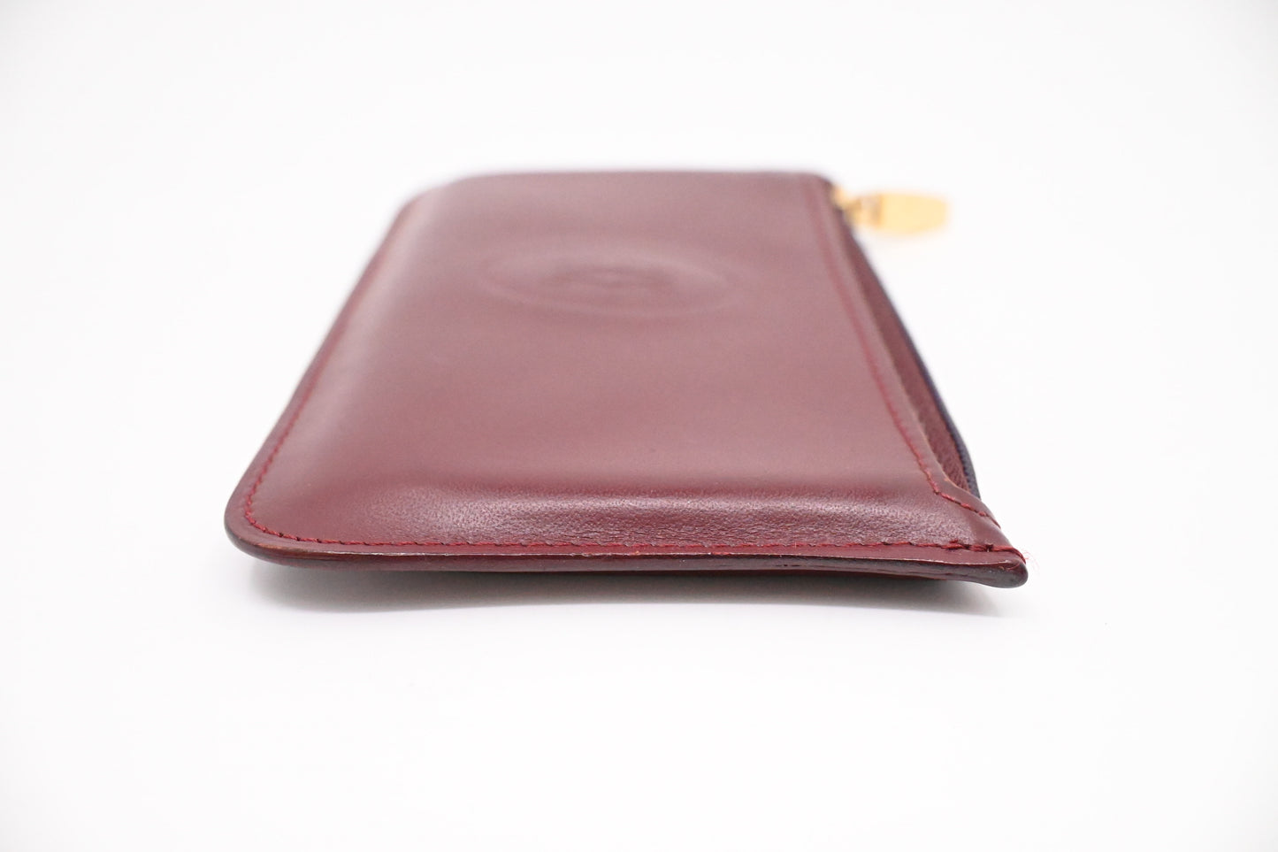 Cartier Coin Case in Burgundy Leather