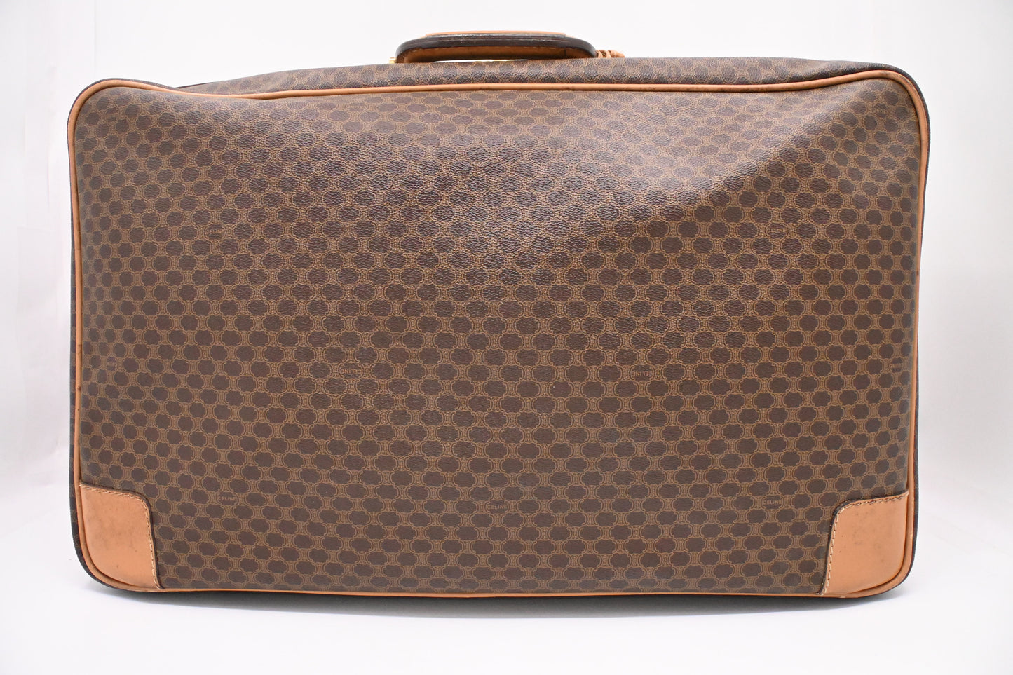 Celine Suitcase 60 in Brown Macadam Canvas
