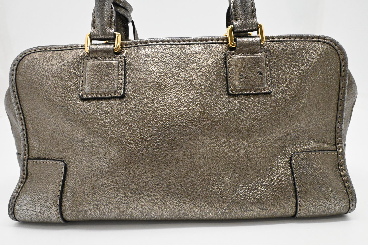 Loewe Amazona 29 in Metallic Pewter Leather