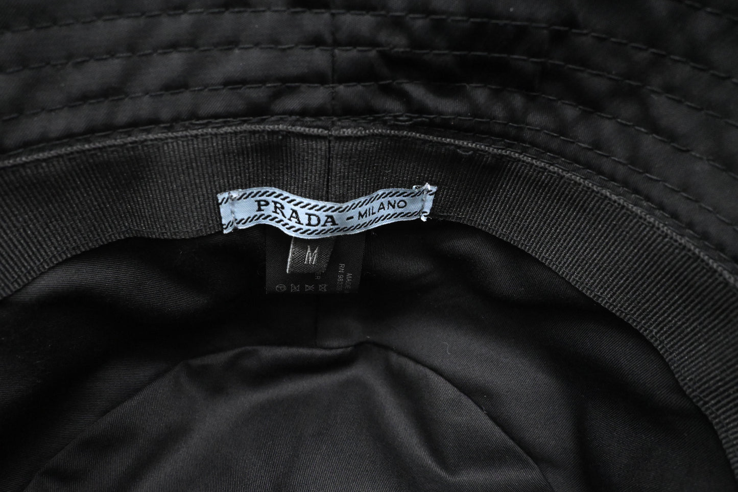 Prada Bucket Hat in Black Nylon