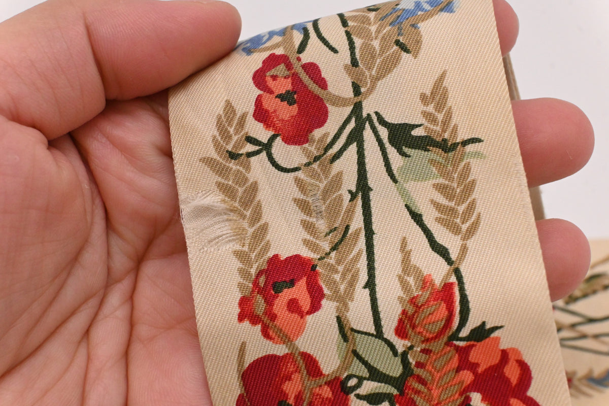 Dior Mitzah Scarf in Beige Floral Silk