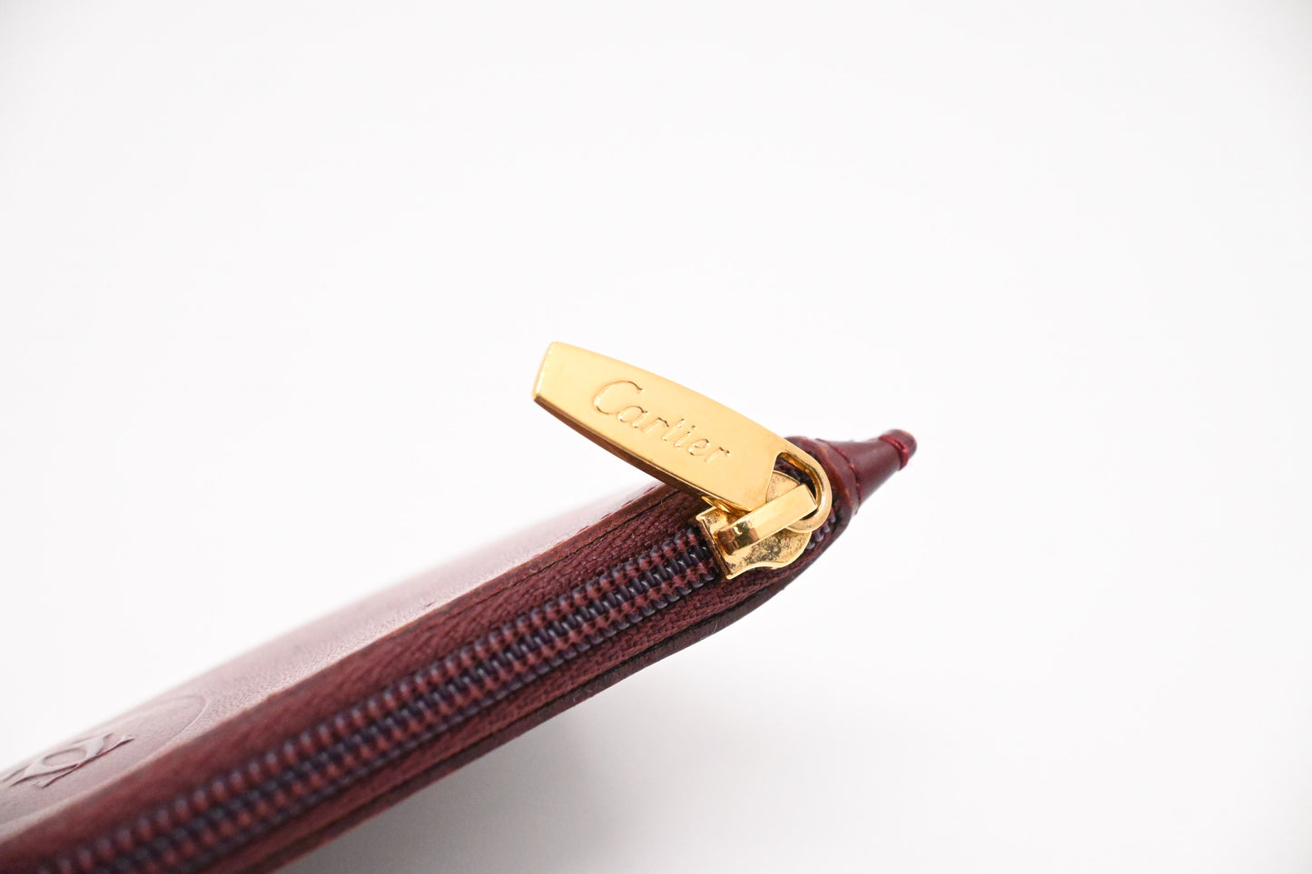 Cartier Coin Case in Burgundy Leather