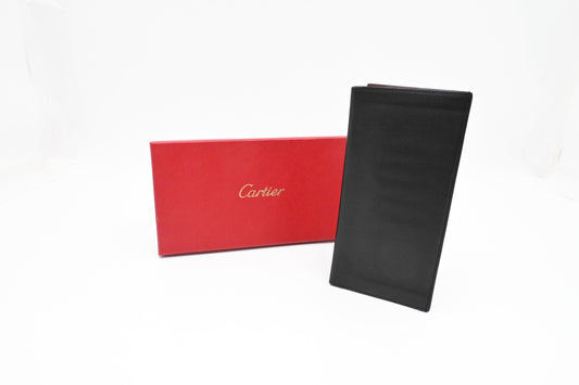 Cartier Long Wallet in Black Leather
