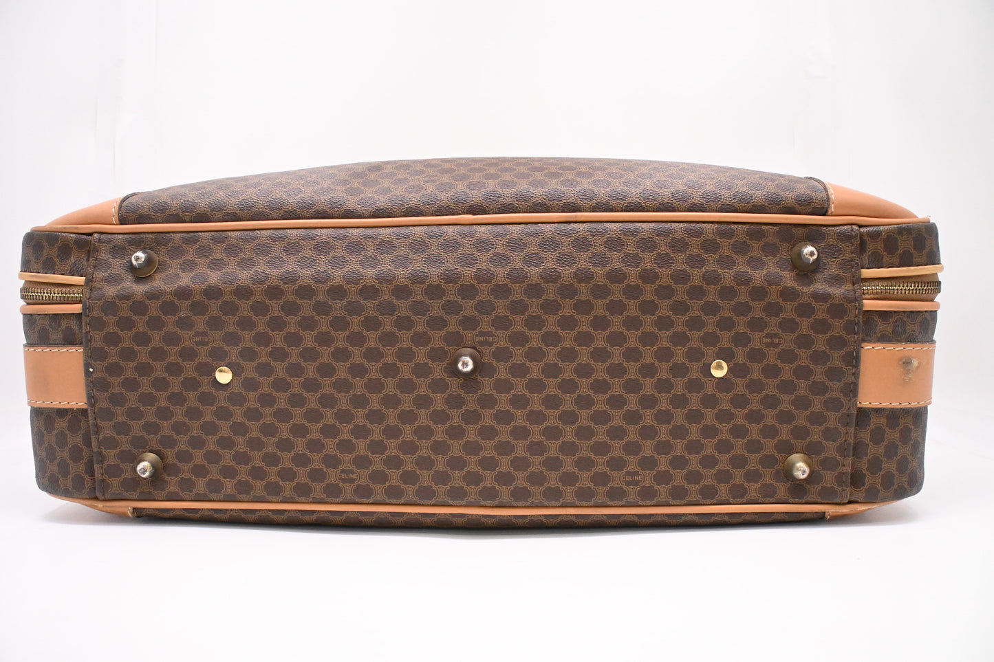 Celine Suitcase 60 in Brown Macadam Canvas