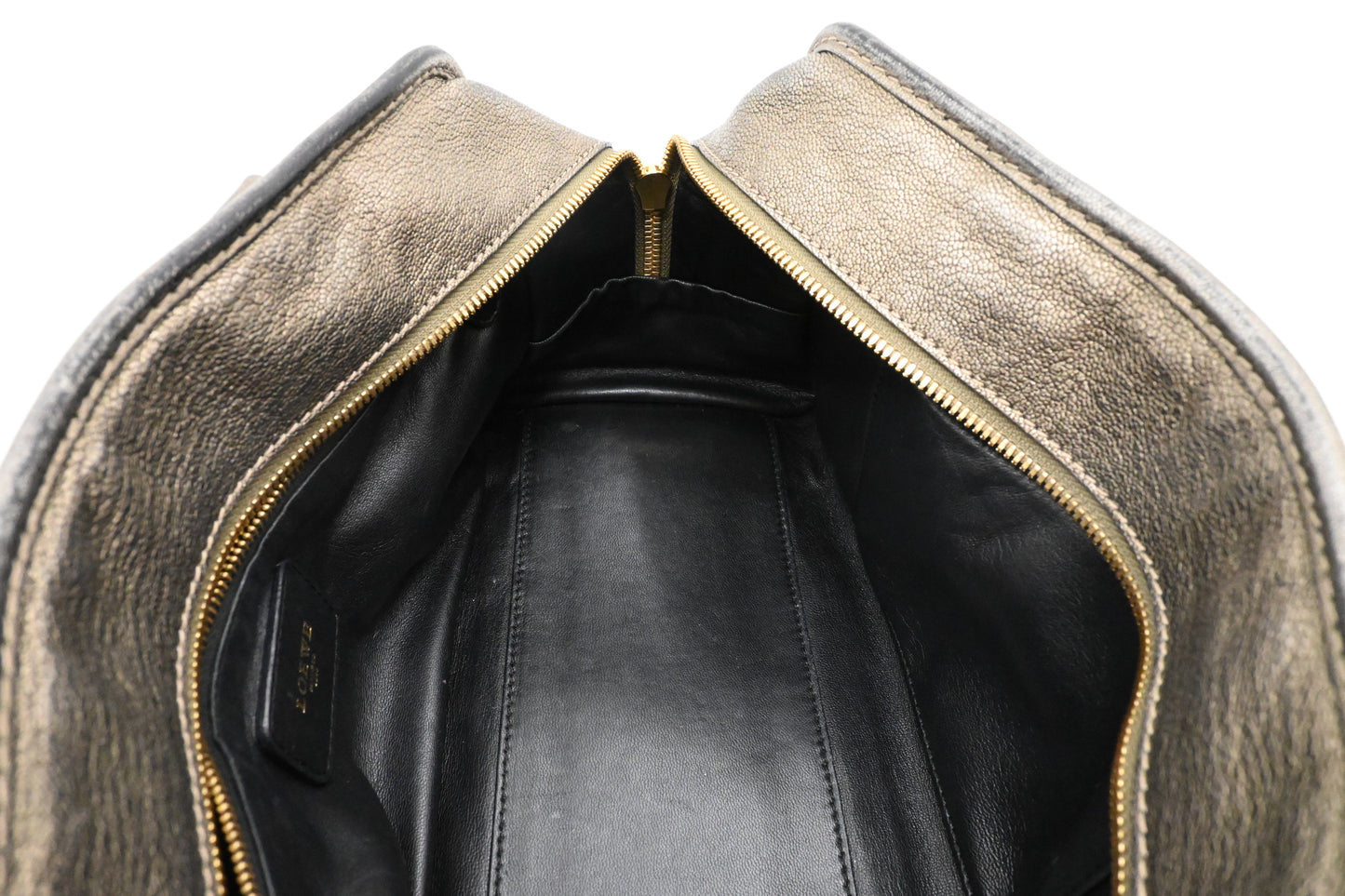 Loewe Amazona 29 in Metallic Pewter Leather