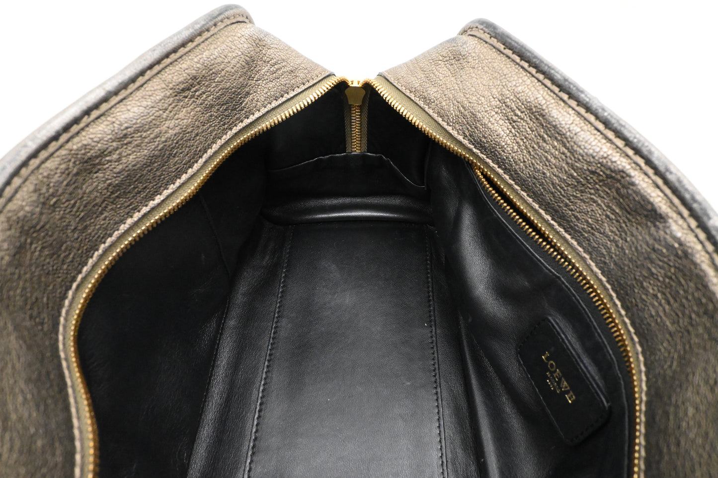 Loewe Amazona 29 in Metallic Pewter Leather