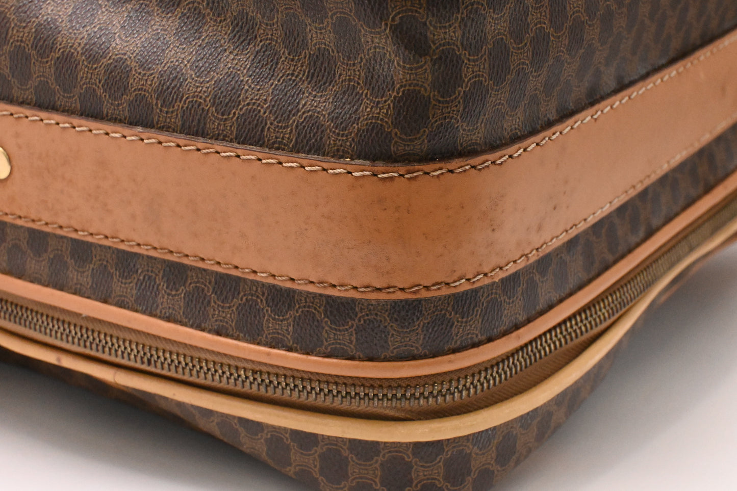Celine Suitcase 60 in Brown Macadam Canvas