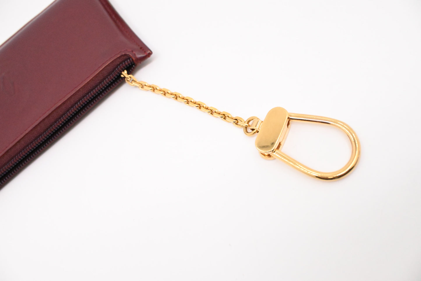 Cartier Coin Case in Burgundy Leather