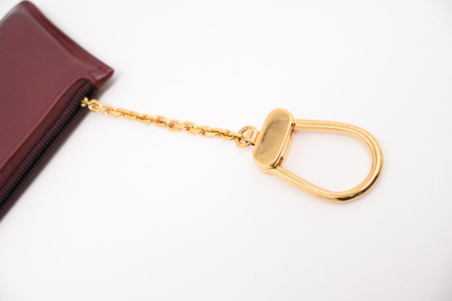 Cartier Coin Case in Burgundy Leather