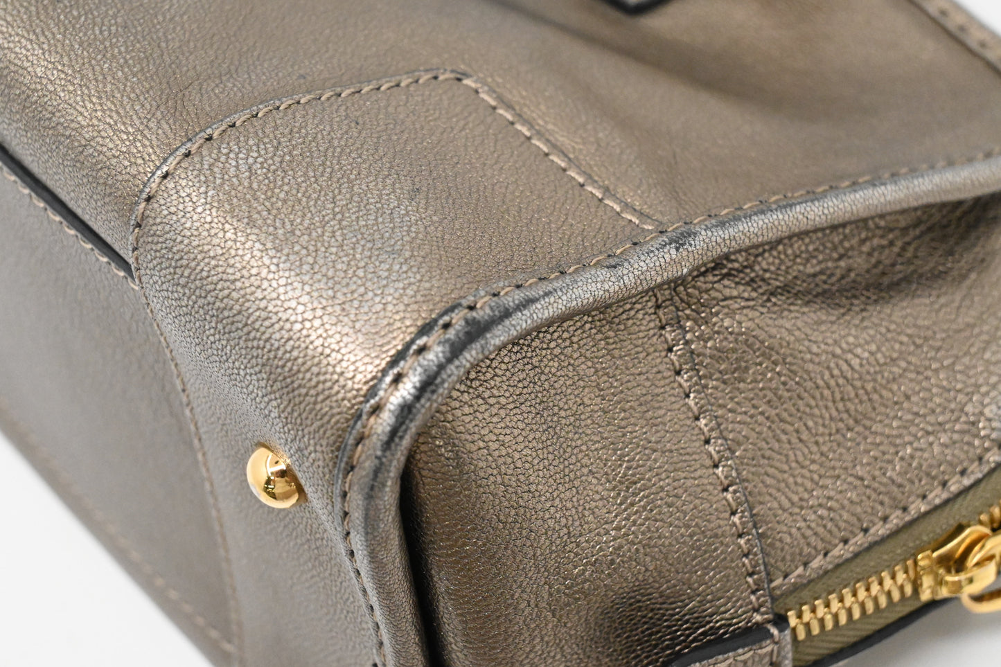 Loewe Amazona 29 in Metallic Pewter Leather