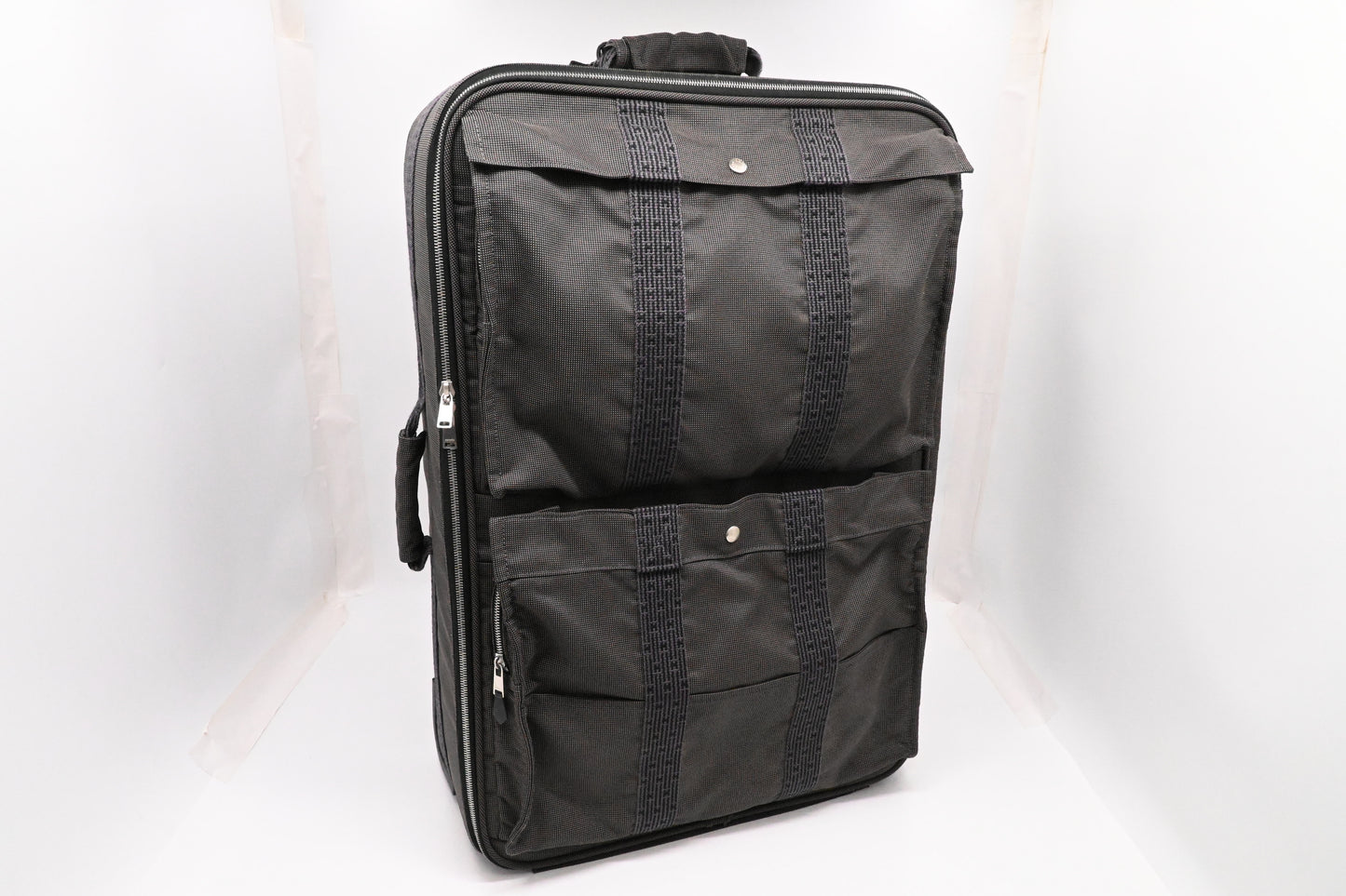 Hermes Herline Luggage in Grey Canvas