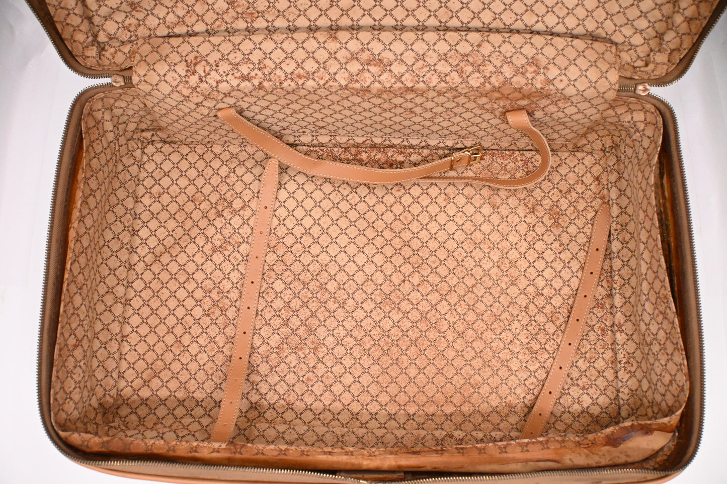 Celine Suitcase 60 in Brown Macadam Canvas