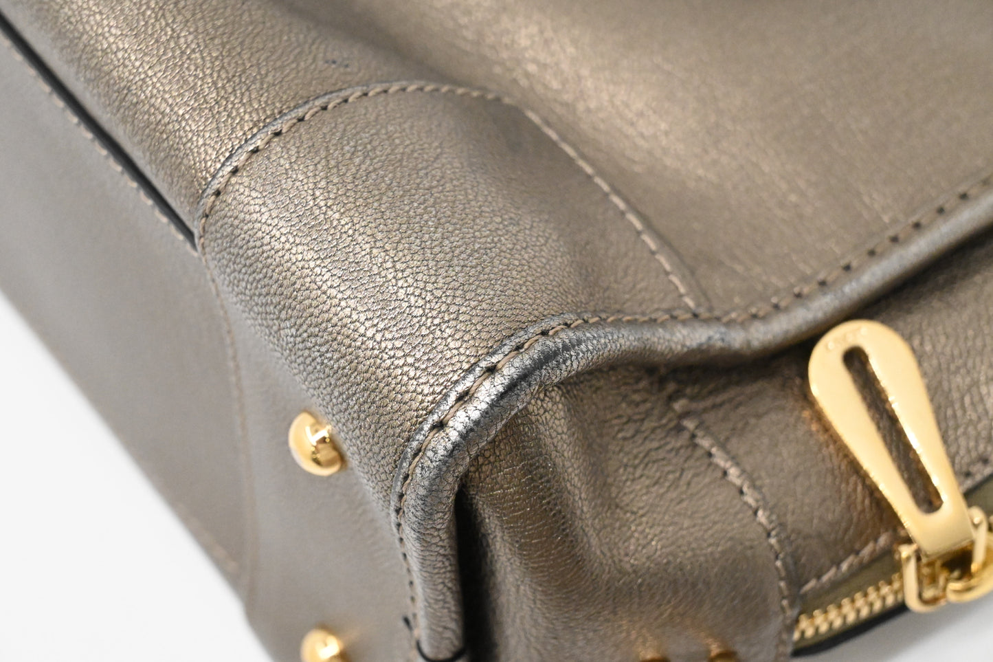 Loewe Amazona 29 in Metallic Pewter Leather