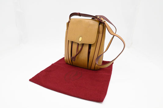 Cartier Crossbody in Yellow and Burgundy Leather