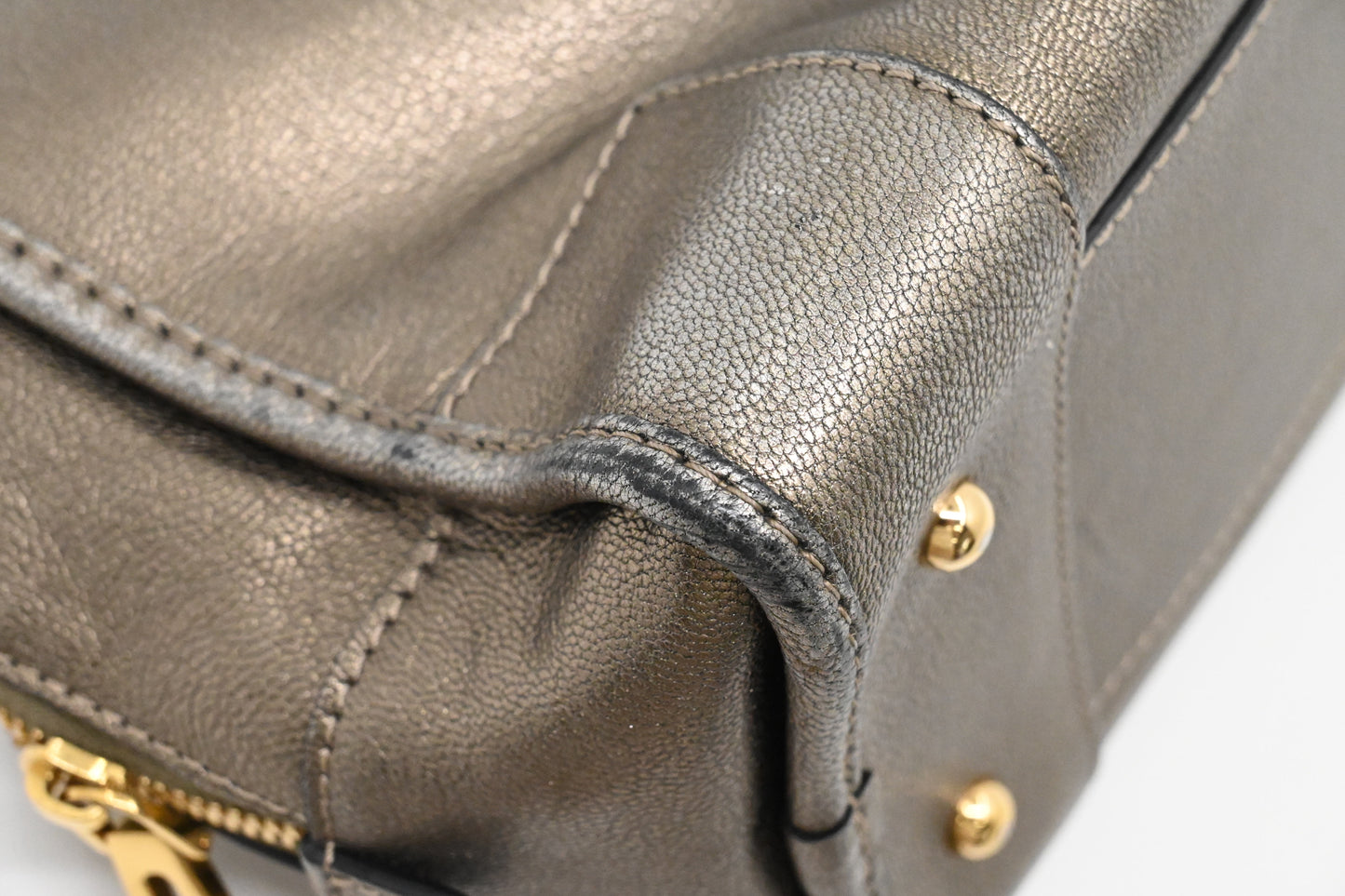 Loewe Amazona 29 in Metallic Pewter Leather