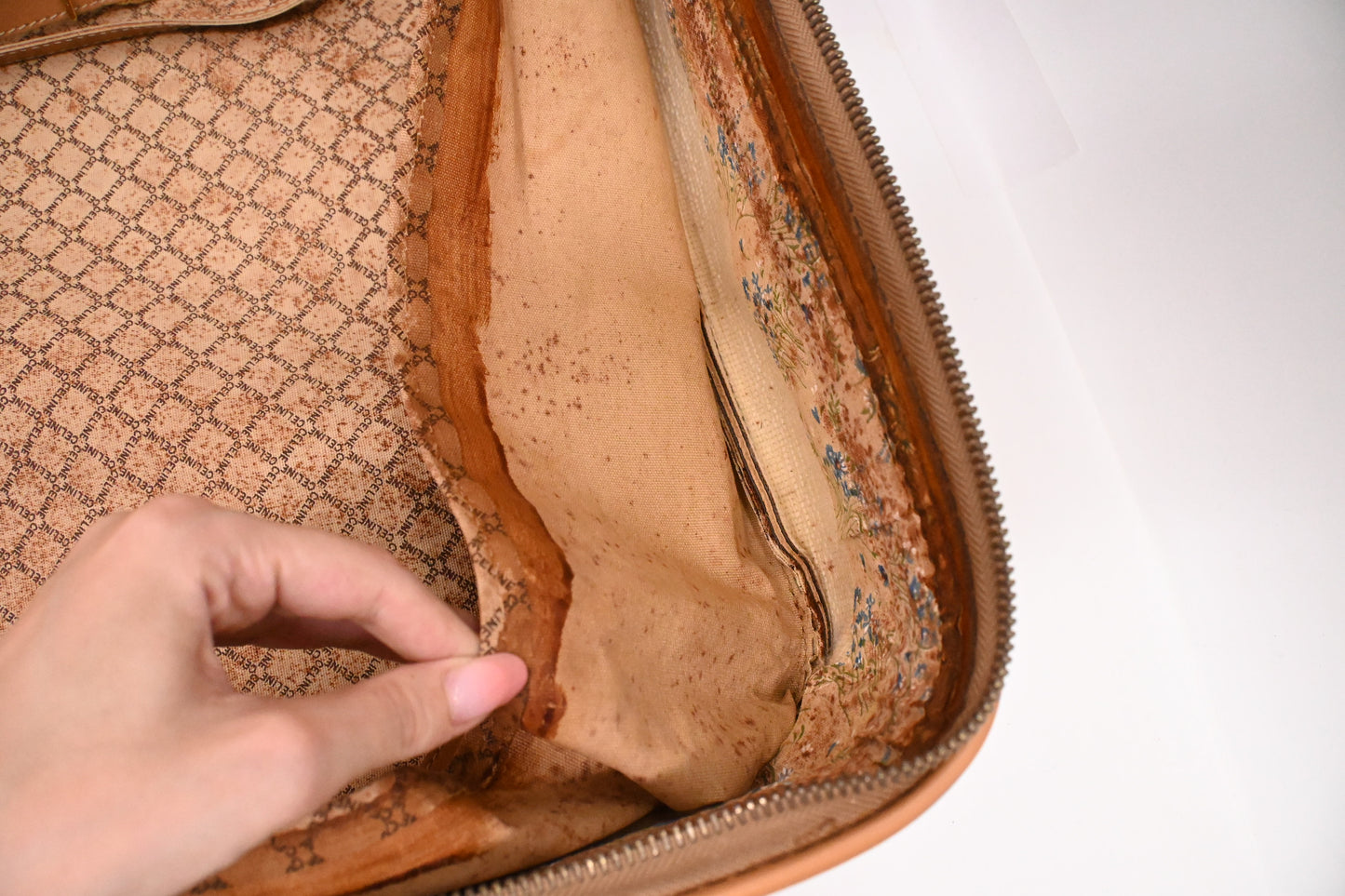 Celine Suitcase 60 in Brown Macadam Canvas