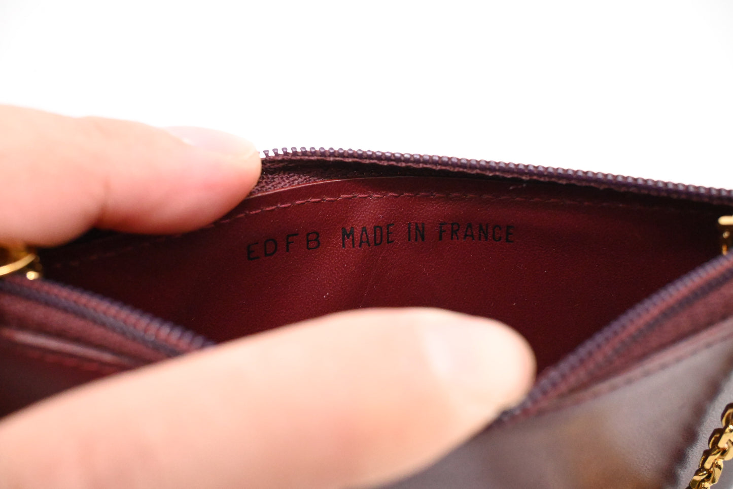 Cartier Coin Case in Burgundy Leather
