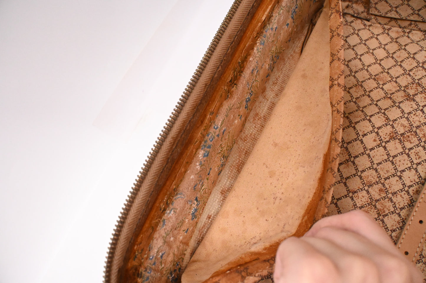Celine Suitcase 60 in Brown Macadam Canvas