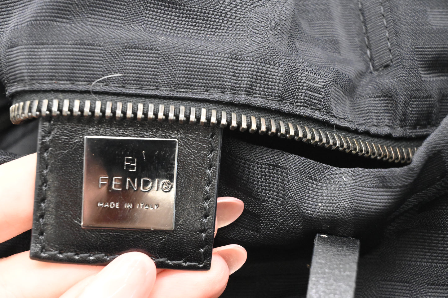 Fendi Tote Bag in Black Zucca Canvas