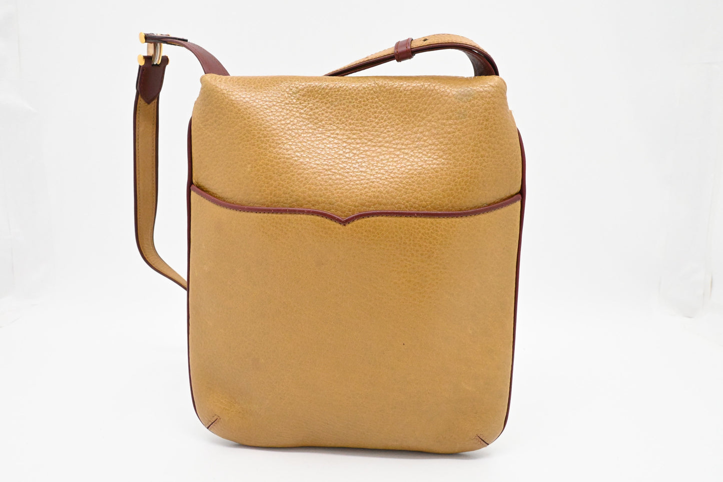 Cartier Crossbody in Yellow and Burgundy Leather