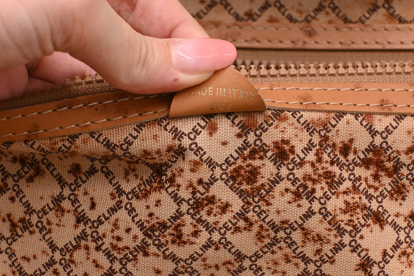 Celine Suitcase 60 in Brown Macadam Canvas