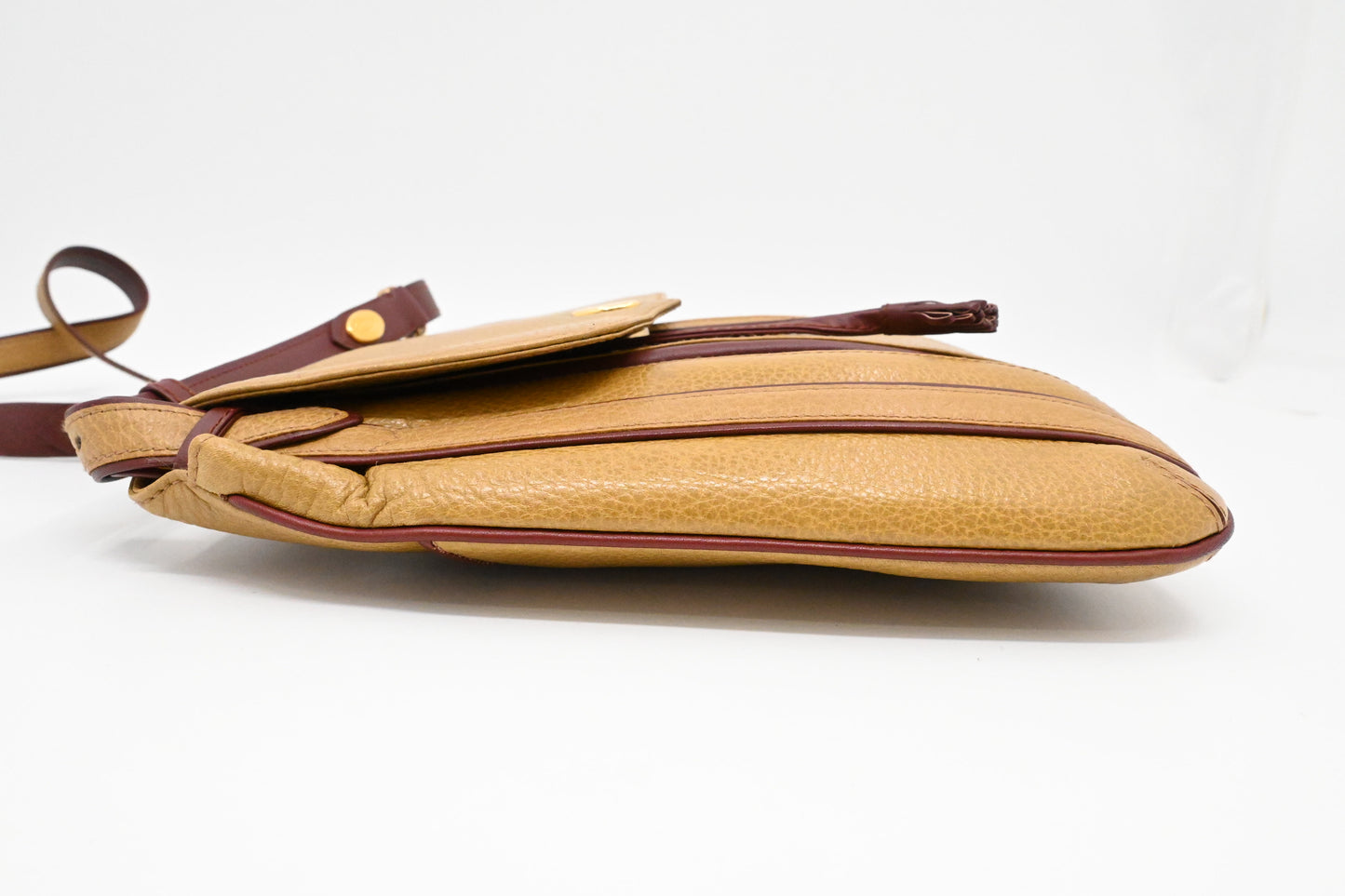 Cartier Crossbody in Yellow and Burgundy Leather