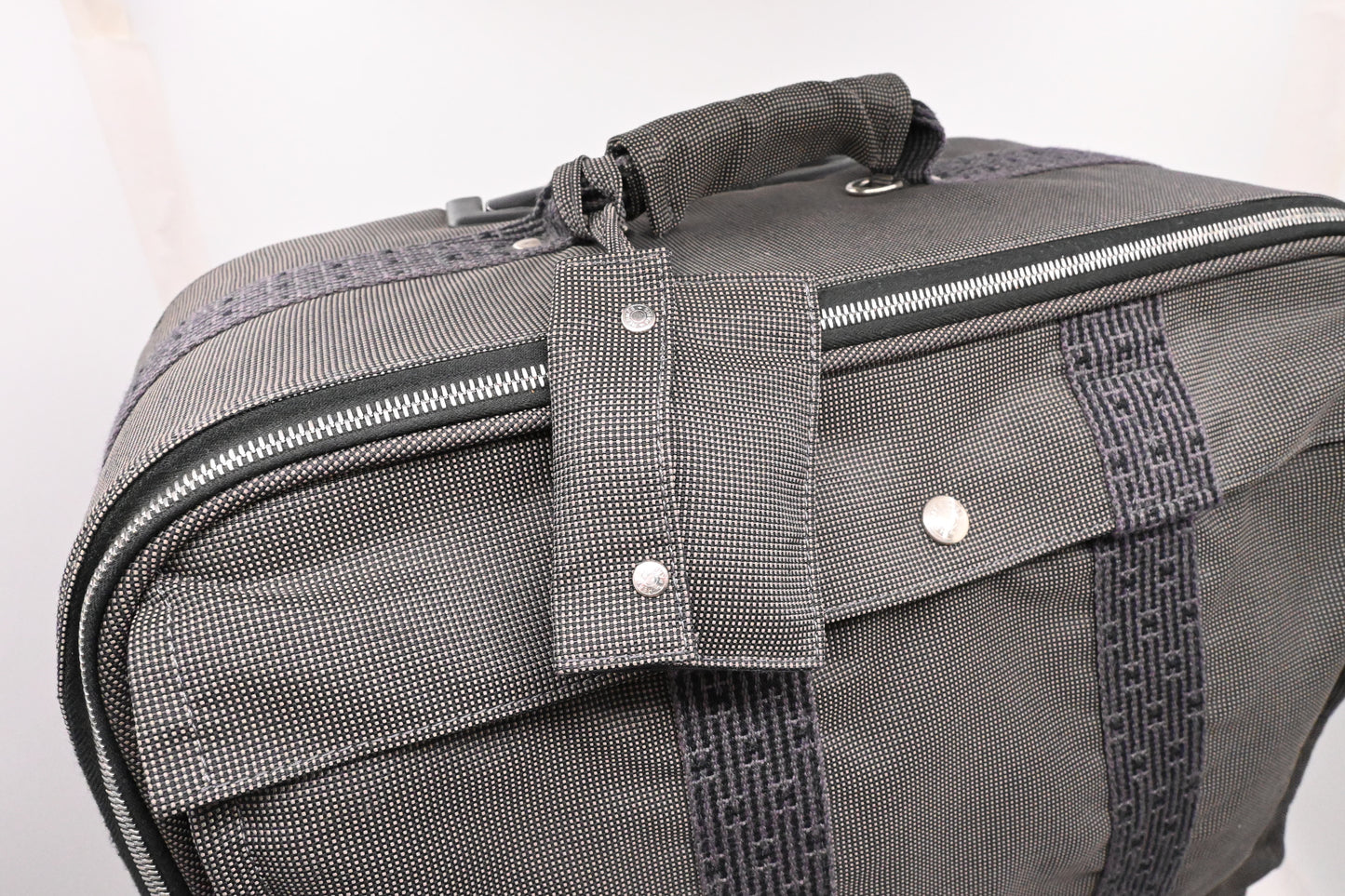 Hermes Herline Luggage in Grey Canvas