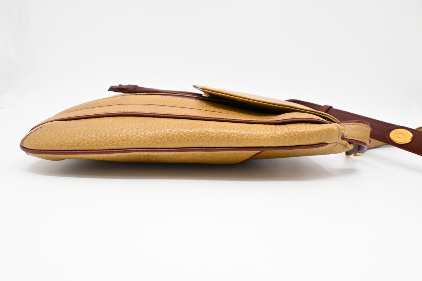 Cartier Crossbody in Yellow and Burgundy Leather