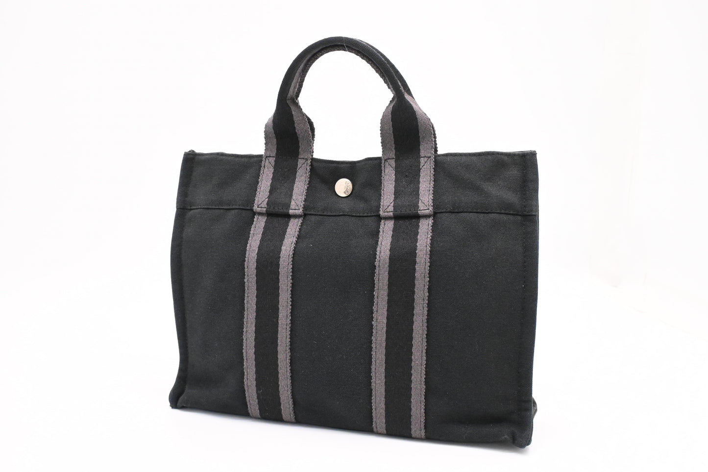 Hermes Fourre-Tout Tote in Black Canvas