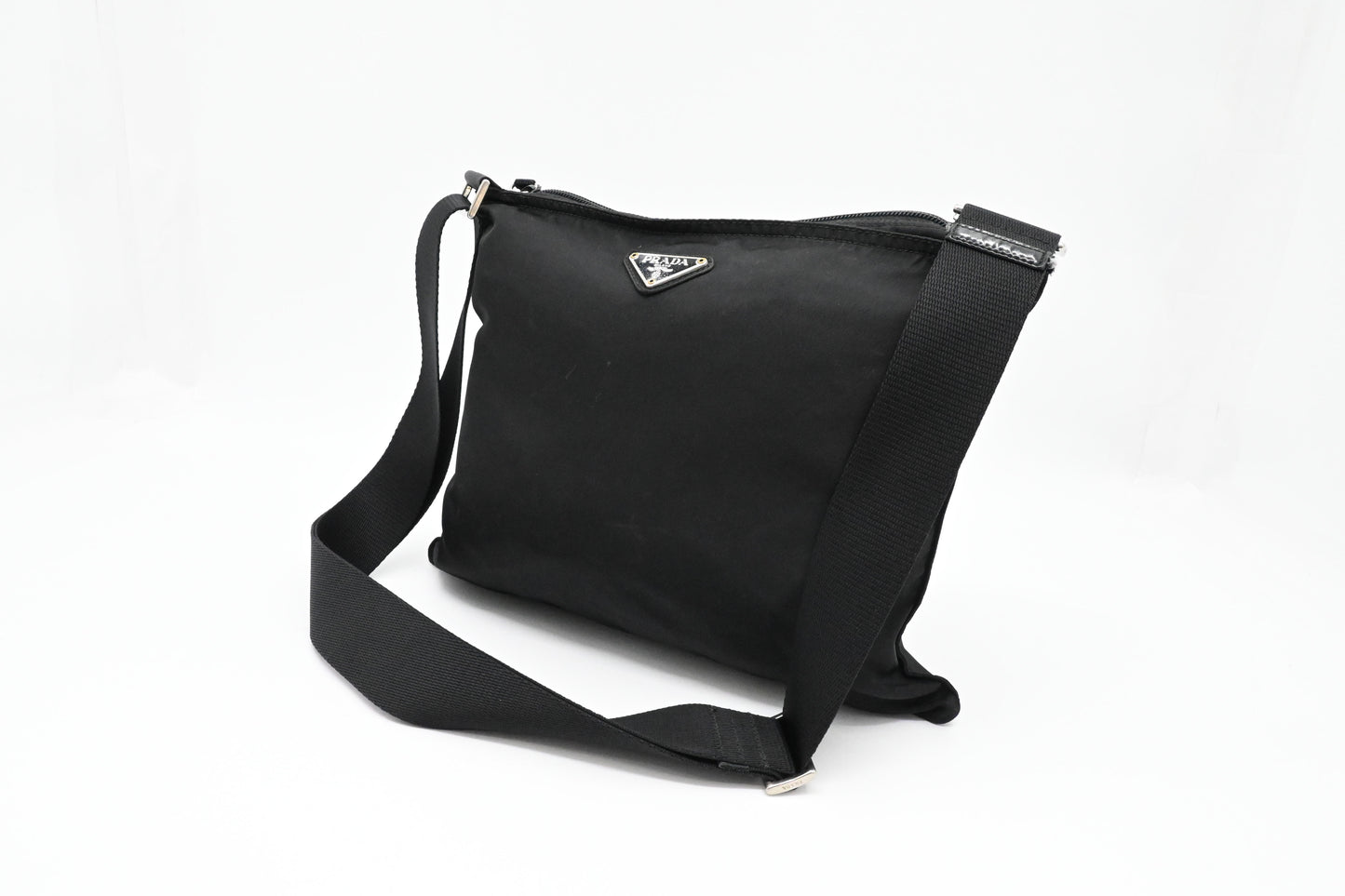 Prada Square Crossbody in Black Nylon