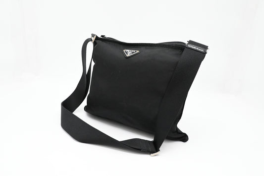 Prada Square Crossbody in Black Nylon
