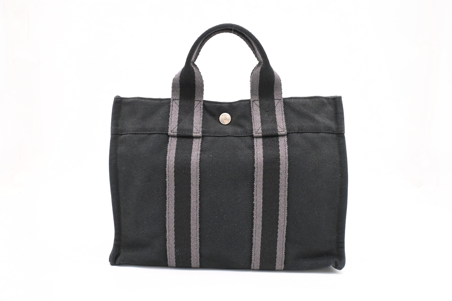 Hermes Fourre-Tout Tote in Black Canvas