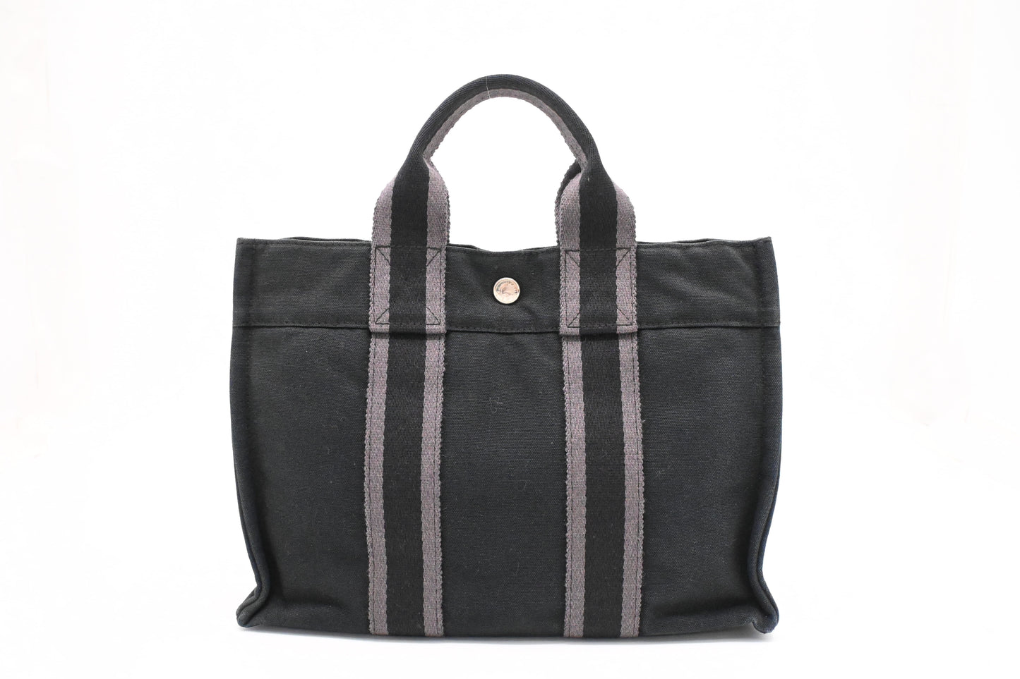 Hermes Fourre-Tout Tote in Black Canvas