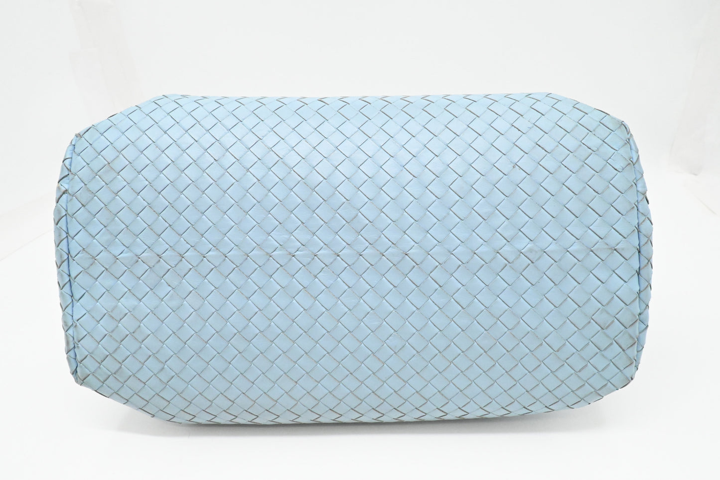 Bottega Veneta Tote in Blue Intrecciato Leather