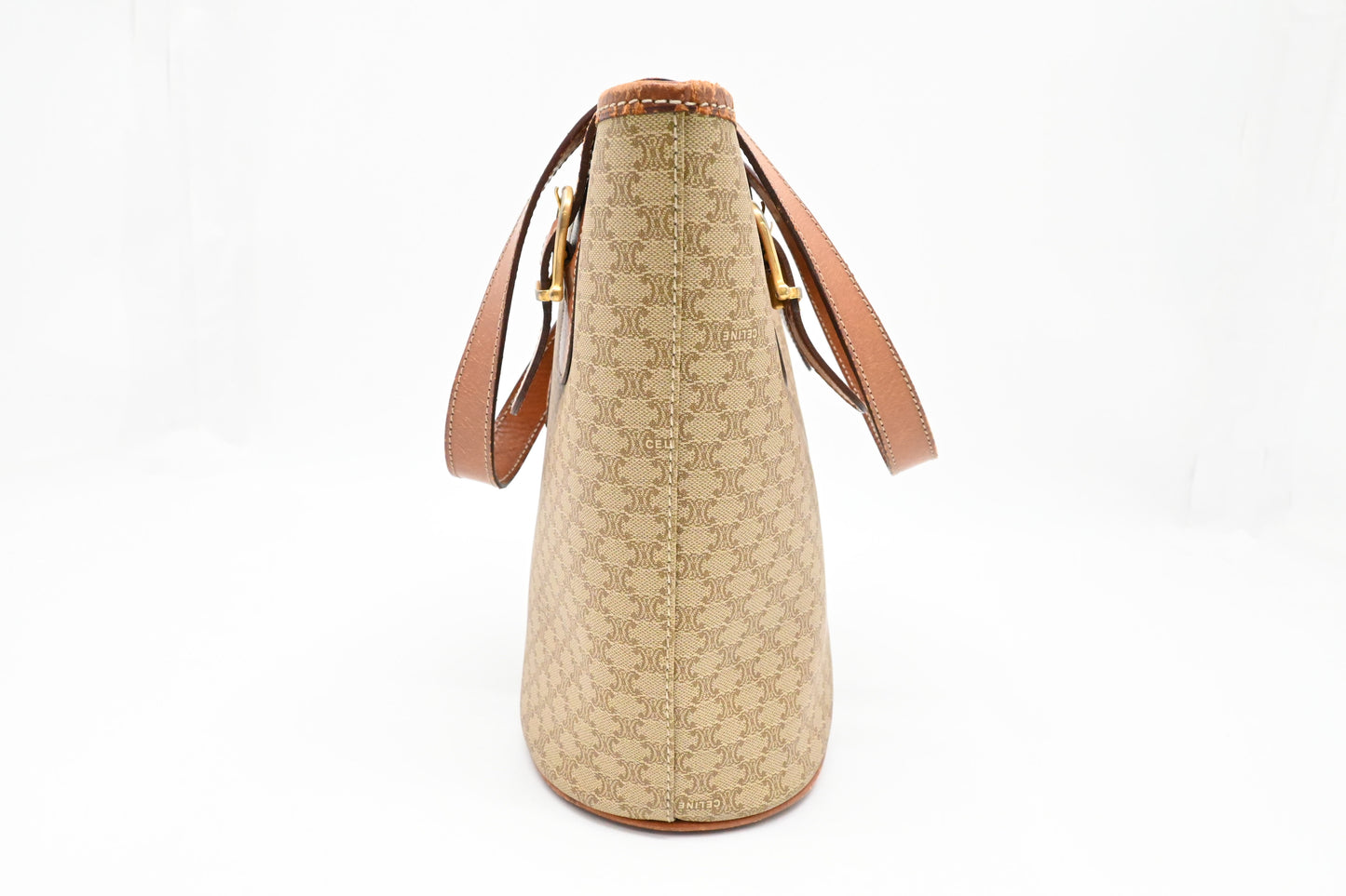 Celine Bucket Bag in Beige Macadam Canvas