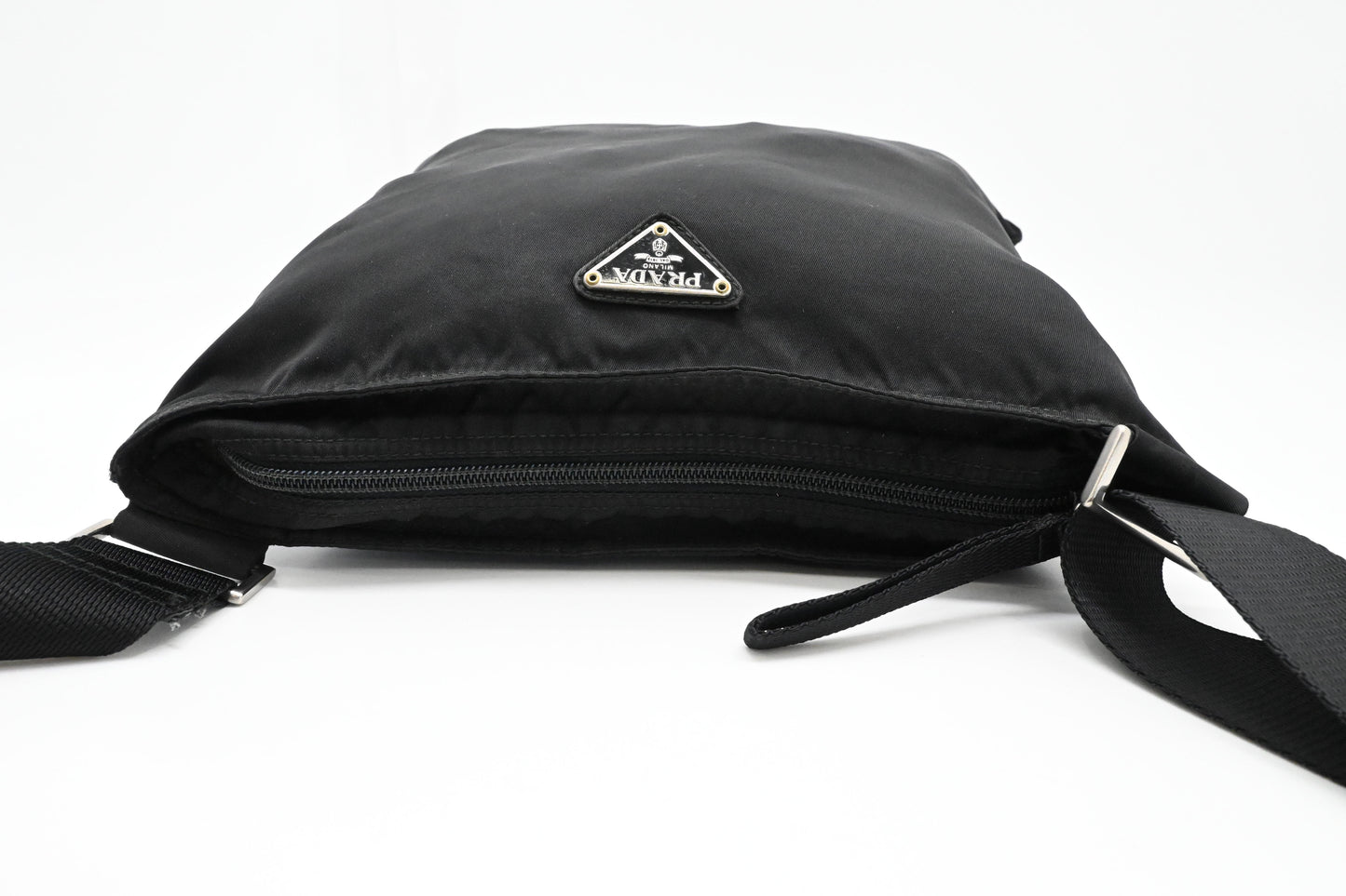 Prada Square Crossbody in Black Nylon